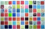 Wandinstallation aus Modulen, 2005, je 30 x 30 cm